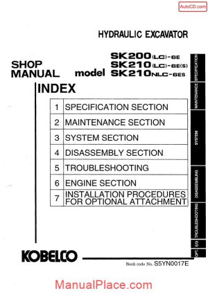 kobelco sk200 lc 6e sk210 lc 6es sk210nlc 6e hydraulic excavator s5yn00017e page 1