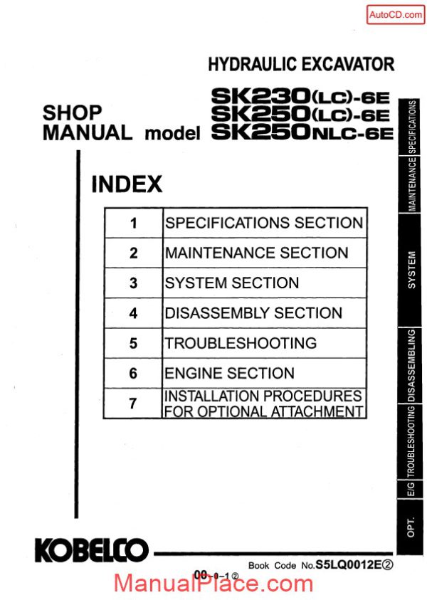 kobelco sk230lc 6e sk250lc 6e sk250nlc 6e shop manual s5lq0012e gb page 1