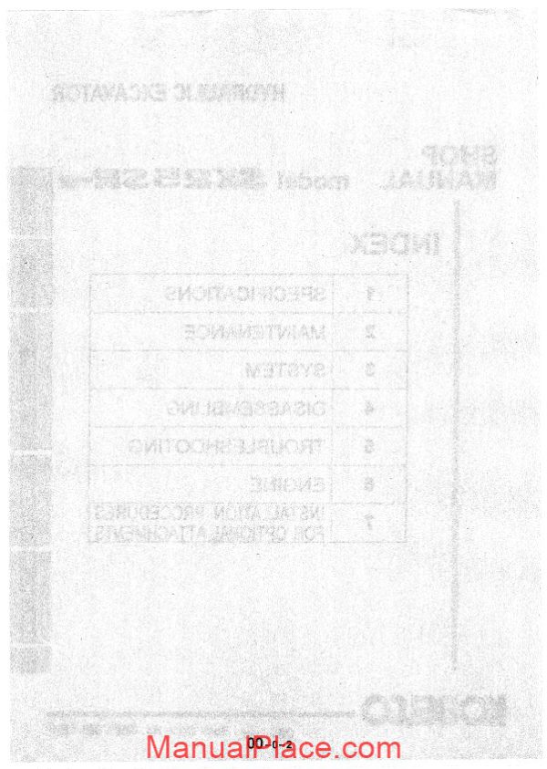 kobelco sk25sr 2 hydraulic excavator book code no s5pv0001e page 2