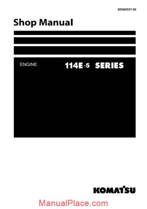 komatsu 114e 5 series diesel engine shop manual page 1