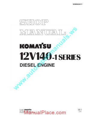 komatsu 12v140e 1 service manual page 1