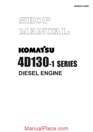 komatsu 4d130 1 series diesel engine shop manual page 1