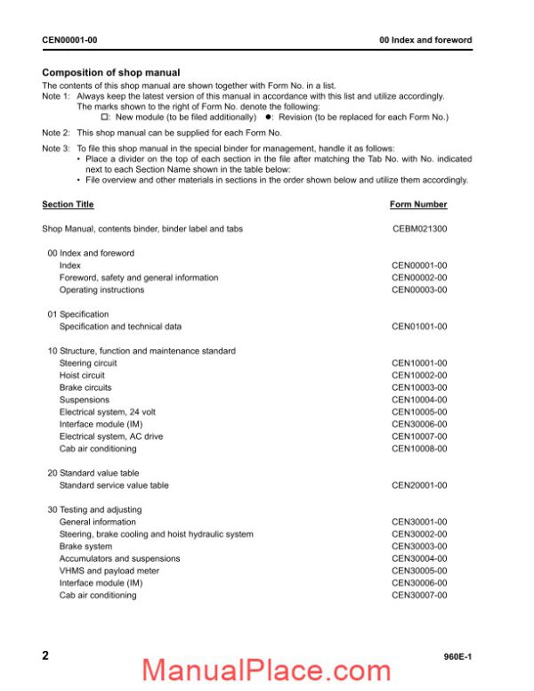 komatsu 960e 1 dump truck shop manual page 4