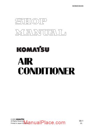 komatsu air conditioner workshop manuals page 1