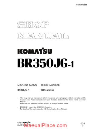 komatsu br350jg 1 shop manual page 1