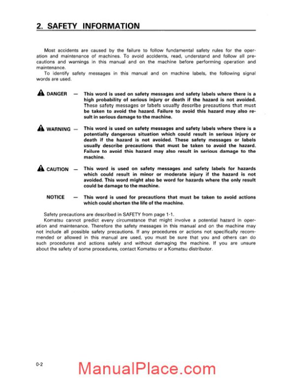 komatsu bulldozer d65 e p ex px 12 operation maintenance manual page 3