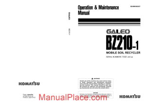 komatsu bz210 1 operation and maintenance manual seam048202t page 1