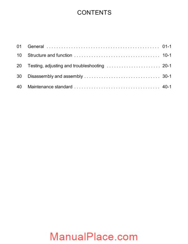 komatsu crawler excavator pc270lc 6le shop manual page 2