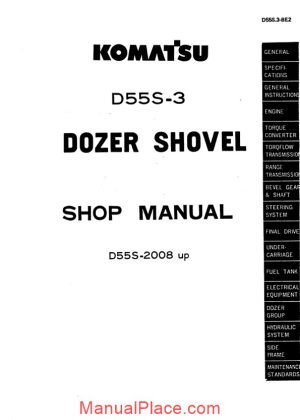 komatsu crawler loader d55s 3 shop manual page 1