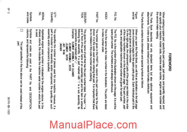 komatsu d61px 15e0 parts book page 2