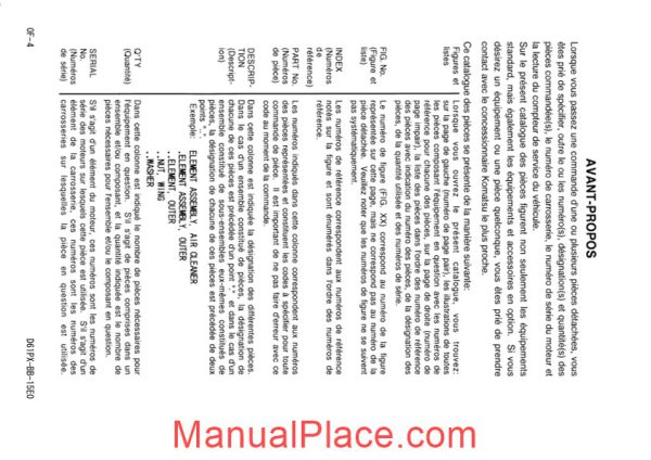 komatsu d61px 15e0 parts book page 4