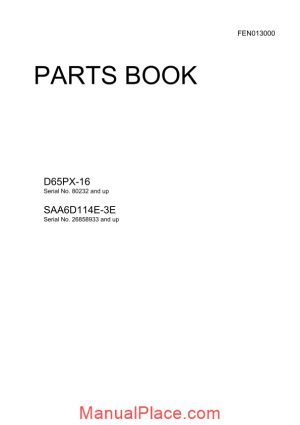 komatsu d65px 16 parts book page 1