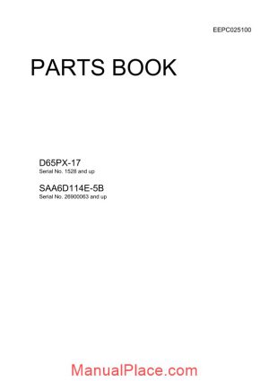 komatsu d65px 17 parts book page 1