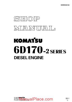 komatsu diesel engine 6d170 2 series shop manual page 1