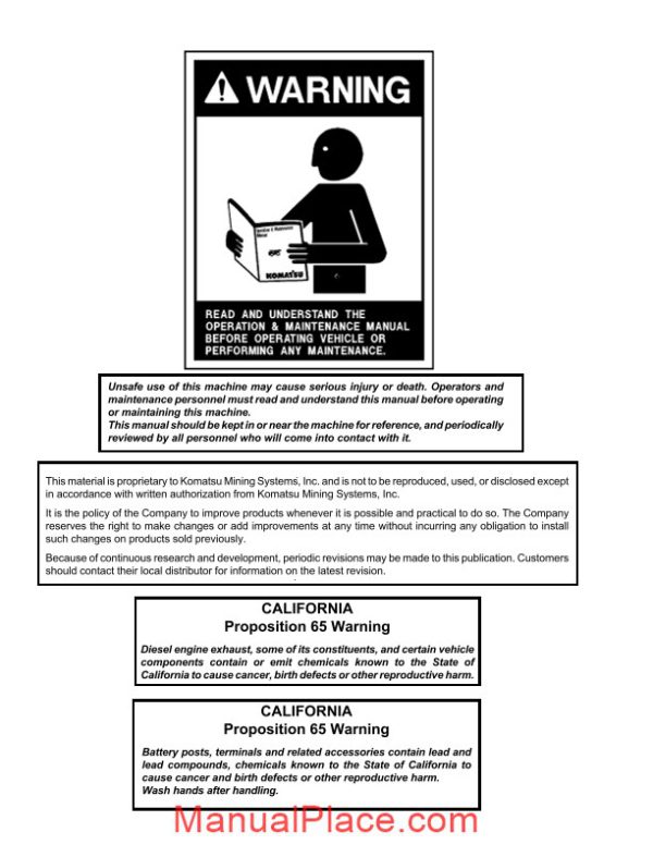 komatsu dump truck 730e a30181 up shop manual page 2