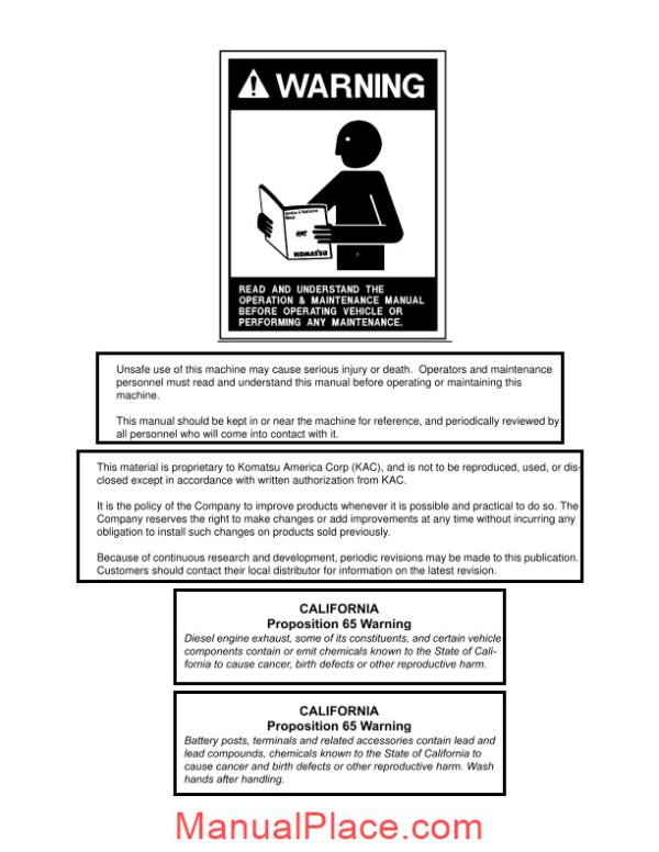 komatsu dump truck 730e shop manual cebm014700 page 2