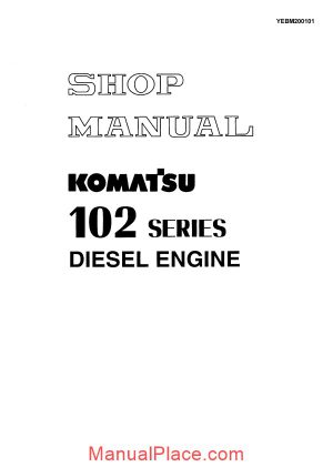 komatsu engine 102 series c workshop manuals 1 page 1