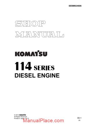 komatsu engine 114 2 series workshop manuals page 1