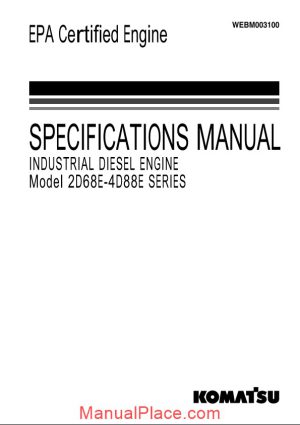 komatsu engine 3d78ae 3 workshop manuals page 1