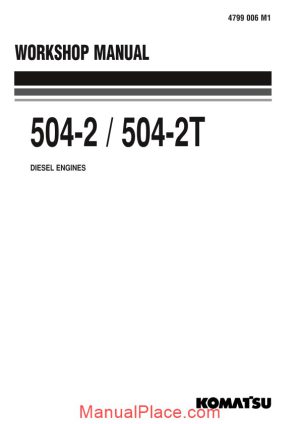 komatsu engine 504t 2 workshop manuals page 1