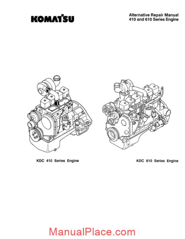 komatsu engine 610 workshop manuals 1 page 3