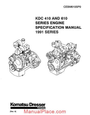 komatsu engine 610 workshop manuals 2 page 1