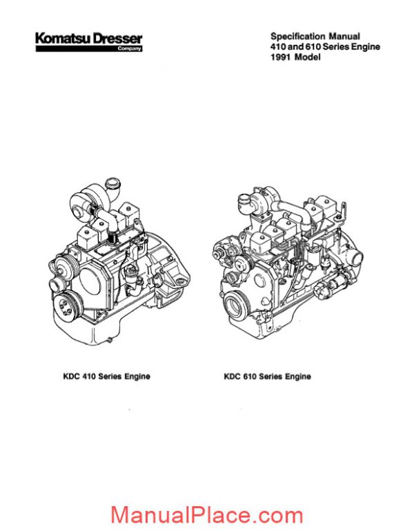 komatsu engine 610 workshop manuals 2 page 3