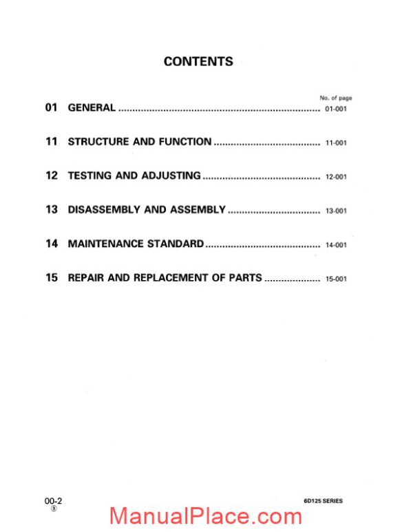 komatsu engine 6d125 1 workshop manuals 1 page 2