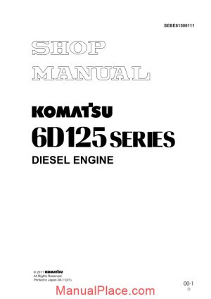 komatsu engine 6d125 1 workshop manuals 2 page 1