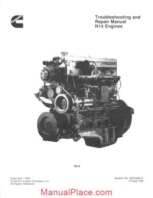 komatsu engine nta 14 workshop manuals 2 page 1