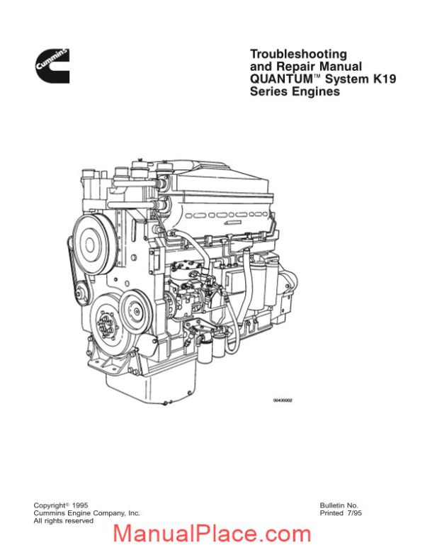 komatsu engine qsk19 workshop manuals 1 page 1