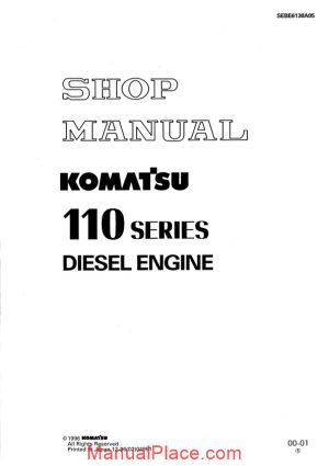 komatsu engine s6d110 1 workshop manuals page 1