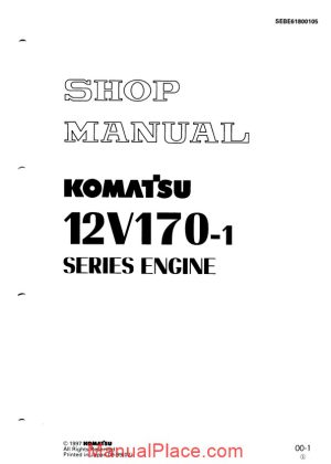 komatsu engine sa12v170 1 workshop manuals page 1