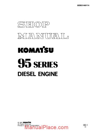 komatsu engine sa6d95l 1 workshop manuals page 1