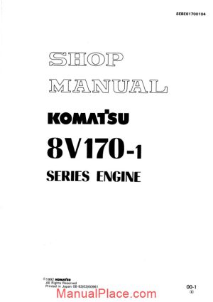 komatsu engine sa8v170 1 workshop manuals page 1