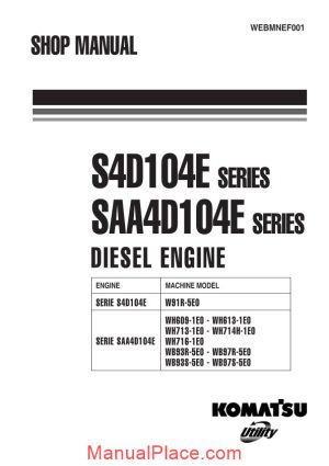 komatsu engine saa4d104e 2 workshop manuals page 1