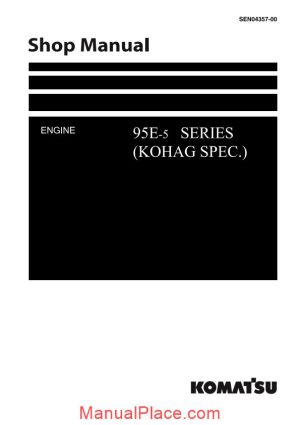 komatsu engine saa4d95le 5 workshop manuals page 1