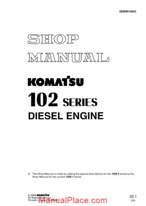 komatsu engine saa6d102e 2 workshop manuals page 1