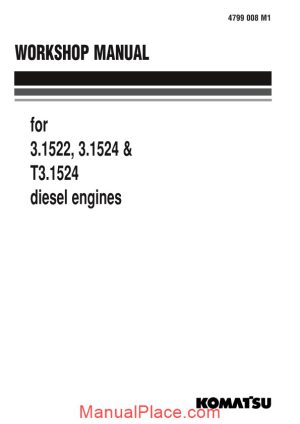 komatsu engine t3 1524 workshop manuals page 1