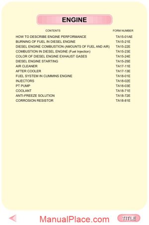 komatsu engine training aid page 1