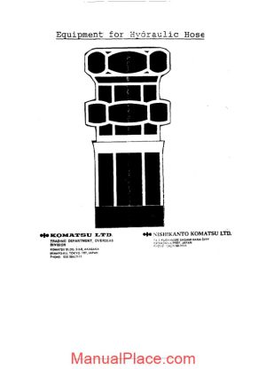 komatsu equipment for hydraulic hose page 1