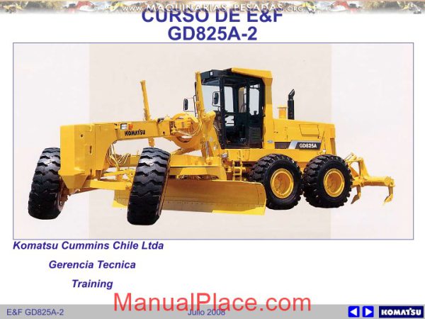 komatsu grader gd825a 2 full course maintenance and security page 1