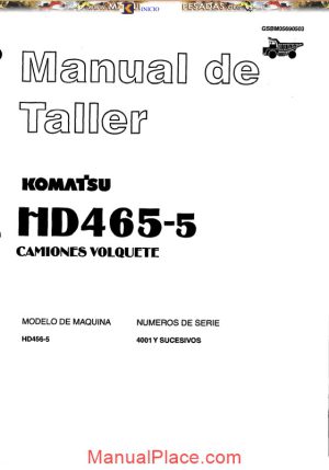 komatsu hd465 5 mining dump truck workshop manual page 1