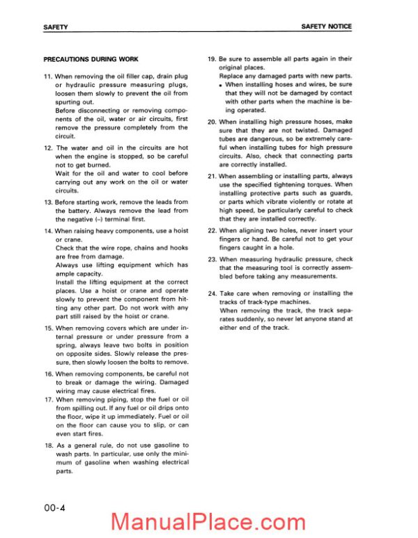 komatsu hydraulic excavator pc450 6 shop manual page 4