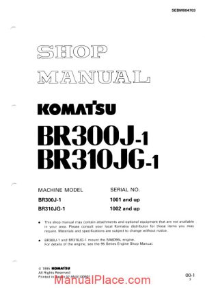 komatsu mobile crushers br300j 1 shop manual page 1