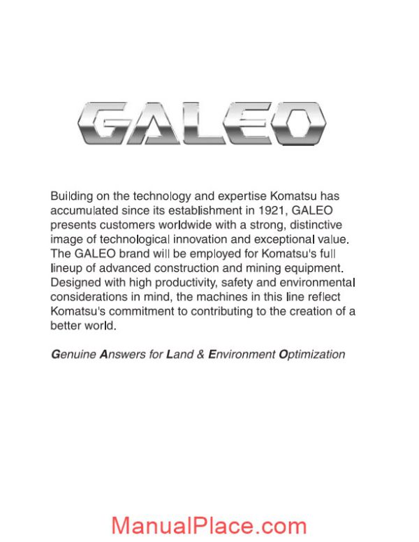 komatsu pc300lc 7 hydraulic excavator product bulletin page 2