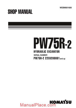 komatsu pw75r2 shop manual page 1