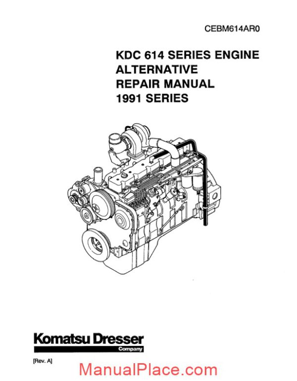 komatsu repair manual of 614 series engine page 1