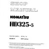 komatsu rigid dump trucks hd325 5 shop manual page 1