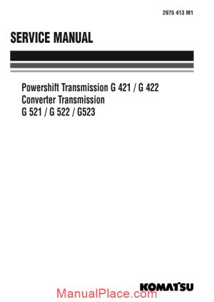 komatsu transmission g523 service manual page 1